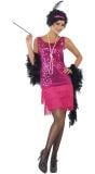 Roze flapper jurk jaren 20