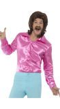 Roze flower power 60s shirt