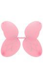 Roze glitterende vlinder vleugels kind