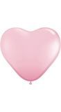 Roze hartvormige ballonnen 100 stuks 15cm