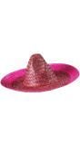 Roze mexicaanse sombrero