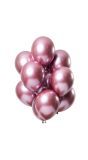 Roze mirror effect ballonnen 12 stuks