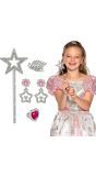 Roze prinses accessoires setje