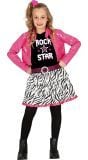 Roze rockster outfit meisjes