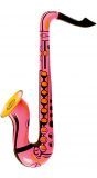 Roze saxofoon opblaasbaar