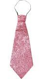 Roze stropdas glitter