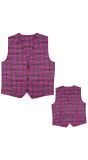 Roze tartan vest