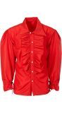 Ruches blouse rood