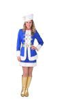 Russisch carnavals outfit blauw vrouwen