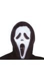 Scream masker met kap zwart