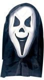 Scream masker met zwarte kap