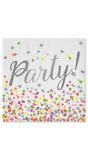 Servetten confetti party verjaardag 16 stuks