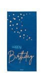 Servetten elegant true blue happy bday 10 stuks