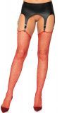 Sexy glitter stockings met jarretel rood