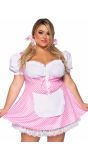 Sexy plus size Roze Oktoberfest outfit