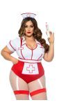 Sexy verpleegster pakje plus size rood