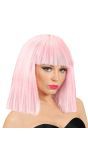 Showgirl pruik licht roze