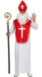 Sinterklaas outfit wit met rood heren