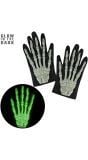 Skelet handschoenen glow in the dark