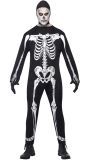 Skelet heren outfit zwart