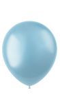 Sky blauwe metallic ballonnen 50 stuks