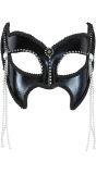 SM oogmasker met strass stenen zwart