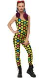 Smiley catsuit geel zwart