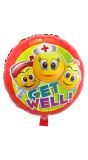 Smiley get well soon folieballon