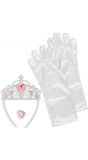 Sneeuwprinses ring, tiara en handschoenen