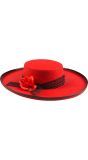 Spaanse senorite hoed rood