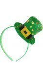 St. Patricksday hoofdband met mini hoge hoed