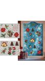 Statische raamstickers klassieke kerstfiguren 2 vellen