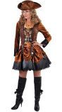 Steampunk jurk bruin vrouwen