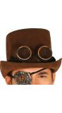 Steampunk ronde bril koperlook