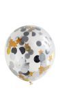 Stippen en sterren confetti ballonnen 4 stuks