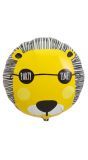 Stoere leeuw party time folieballon