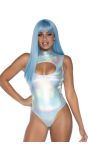 Strak bodysuit dames metallic