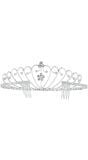 Strass tiara zilver