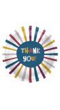 Strepen thank You folieballon