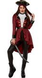 Swashbuckler Piraten Kostuum Vrouwen Rood