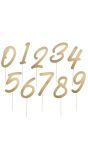 Taartdecoratie 20 cijfers elegant brons