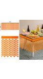 Tafelrok metallic pompoen 400 x 70 cm halloween