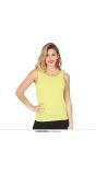 Tanktop neon geel dames