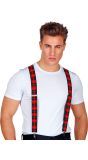 Tartan bretels rood