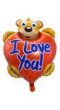 Teddybeer I love You hart folieballon