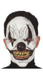 Terror clown masker zwart wit