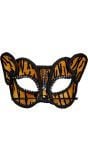 Tijger print oogmasker met strass