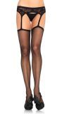 Transparante panty met aangehechte jarretelgordel