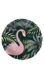 Tropical flamingo verjaardag folieballon