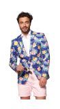 Tropical Flowers - Blue Blazer Heren Opposuits